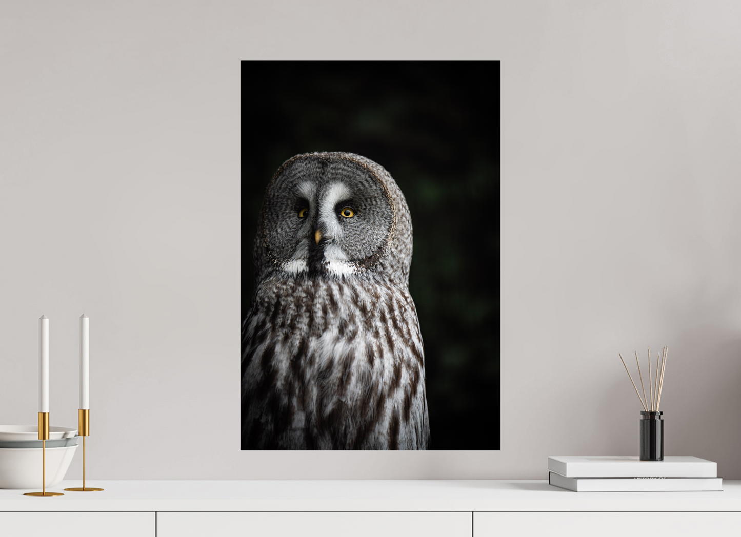 Don't give up on your dreams - Great Grey Owl Print
