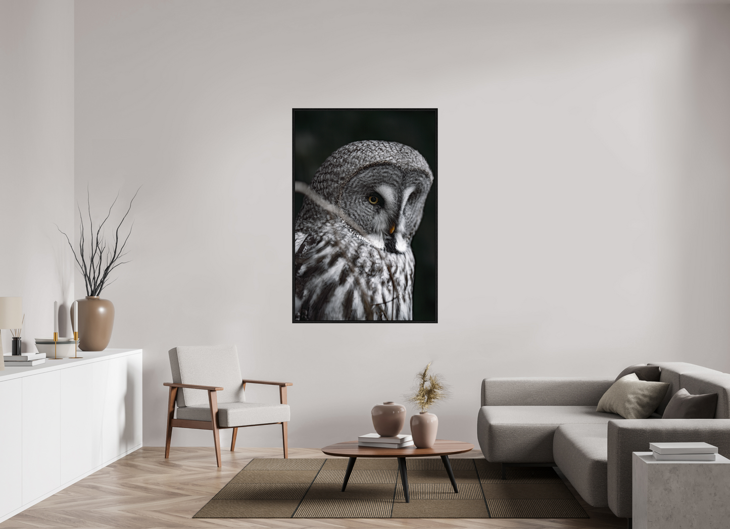 The Silent Hunter - Great Grey Owl Print