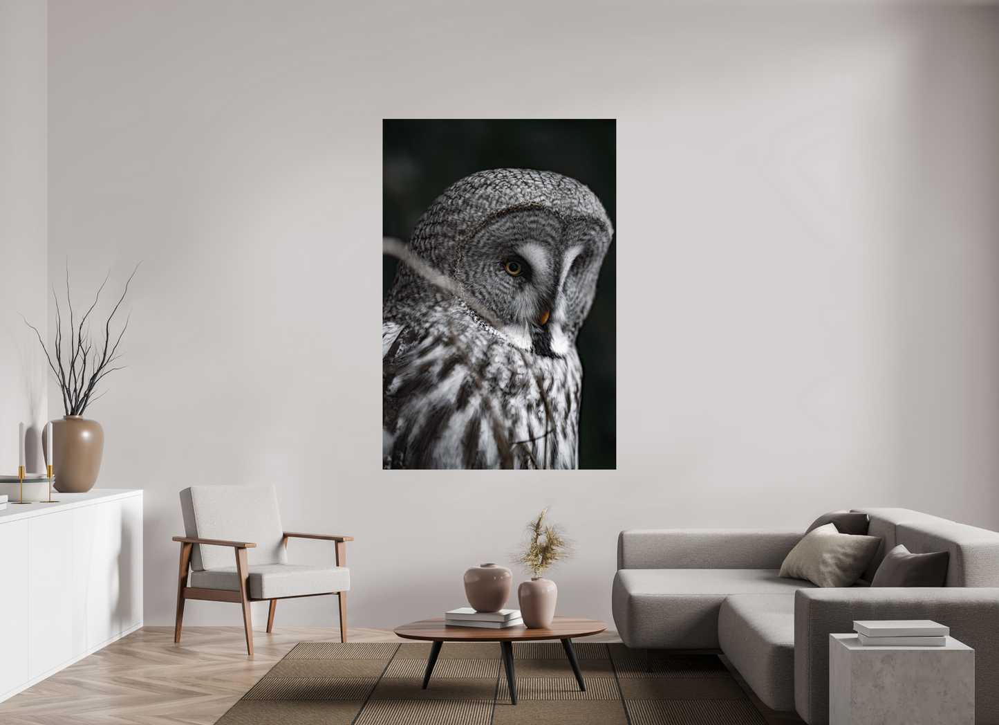 The Silent Hunter - Great Grey Owl Print