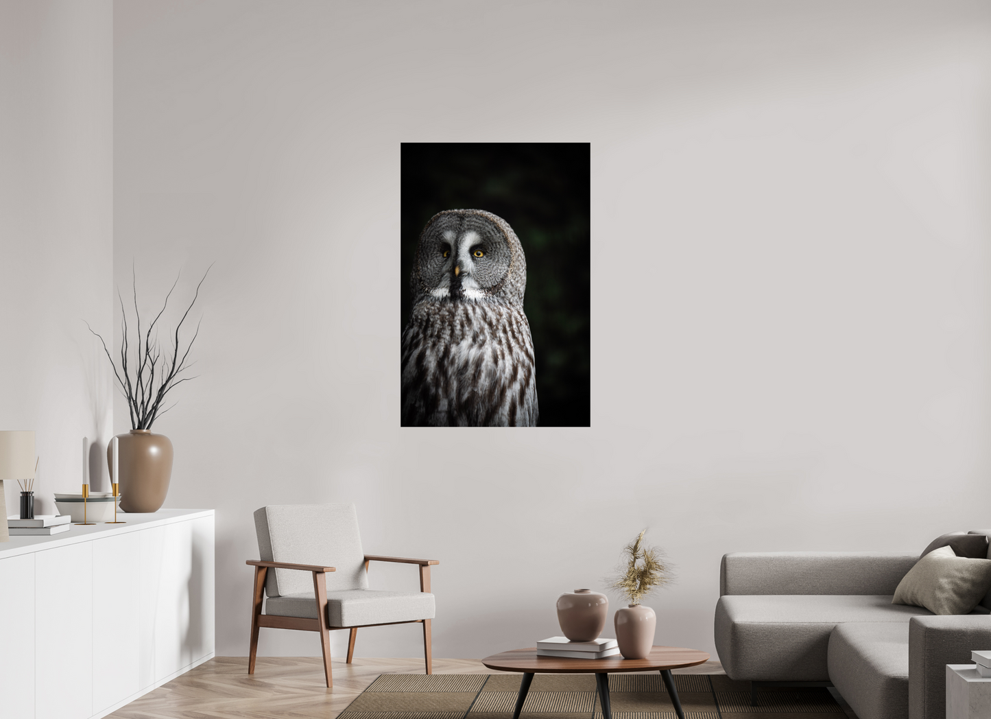 Don't give up on your dreams - Great Grey Owl Print