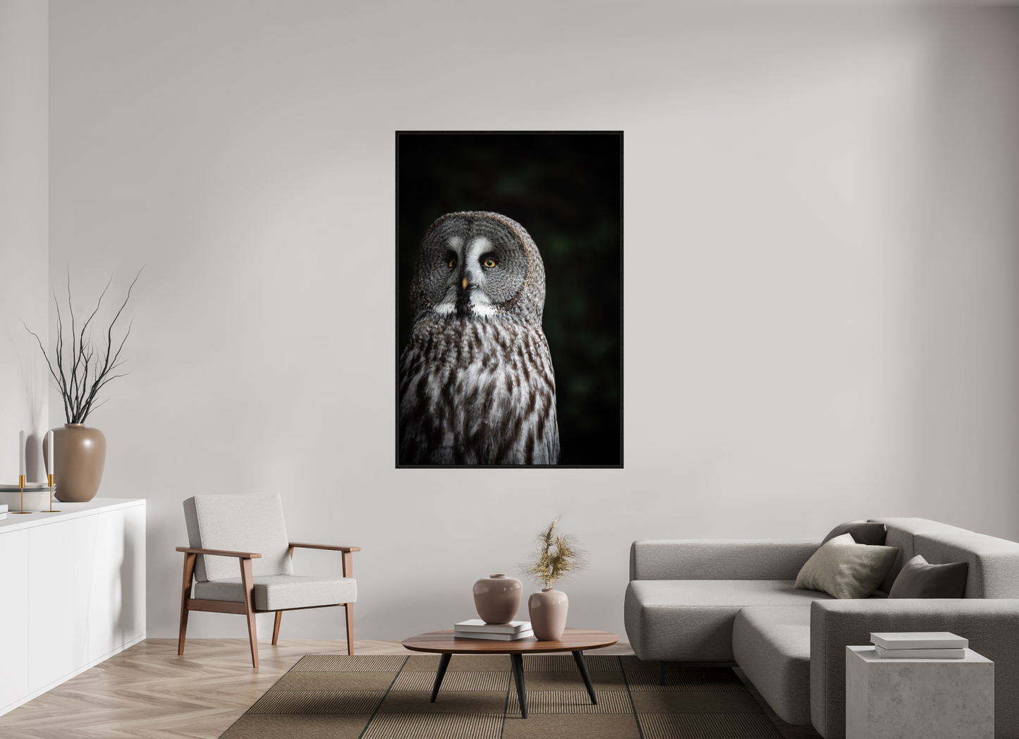 Don't give up on your dreams - Great Grey Owl Print