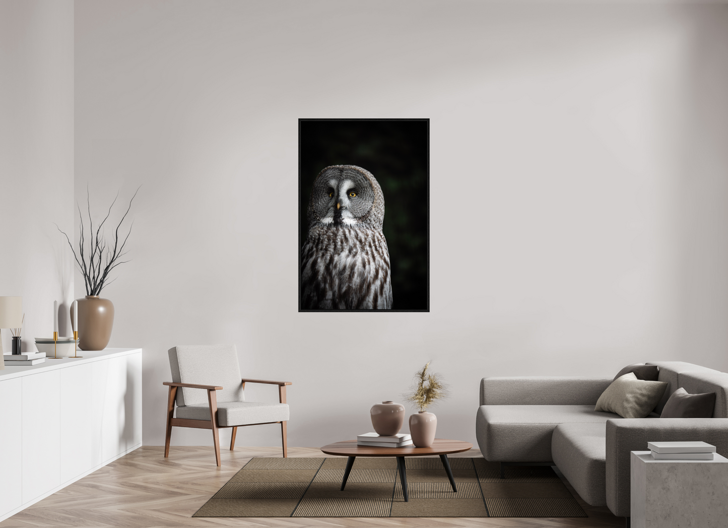 Don't give up on your dreams - Great Grey Owl Print