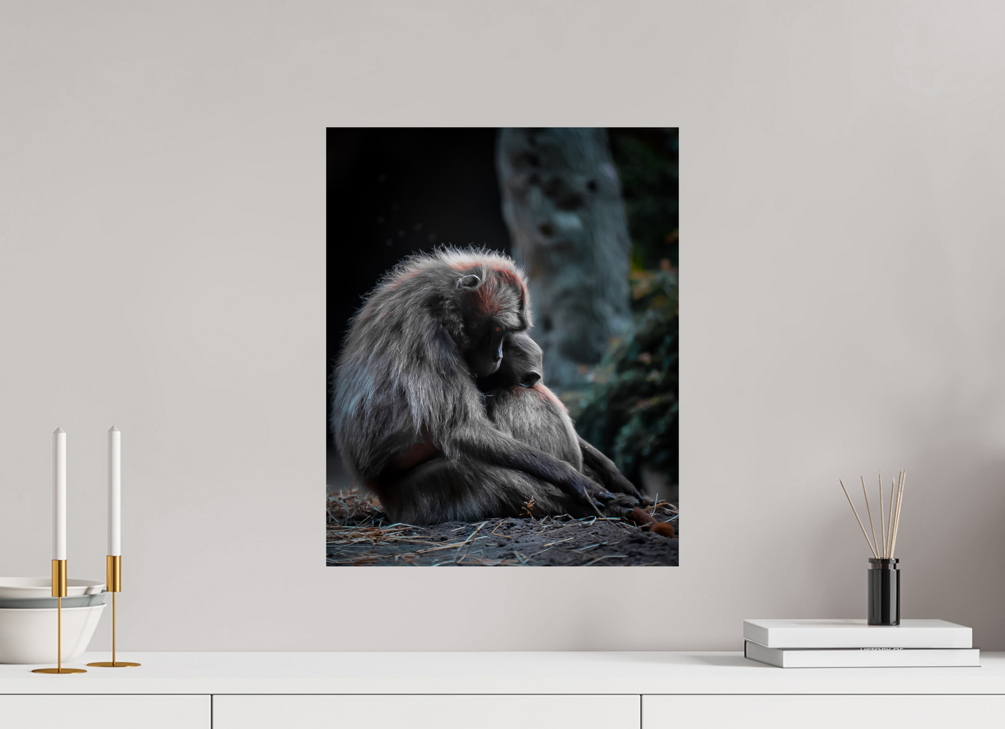 Pure Love - Mother and Son Monkeys