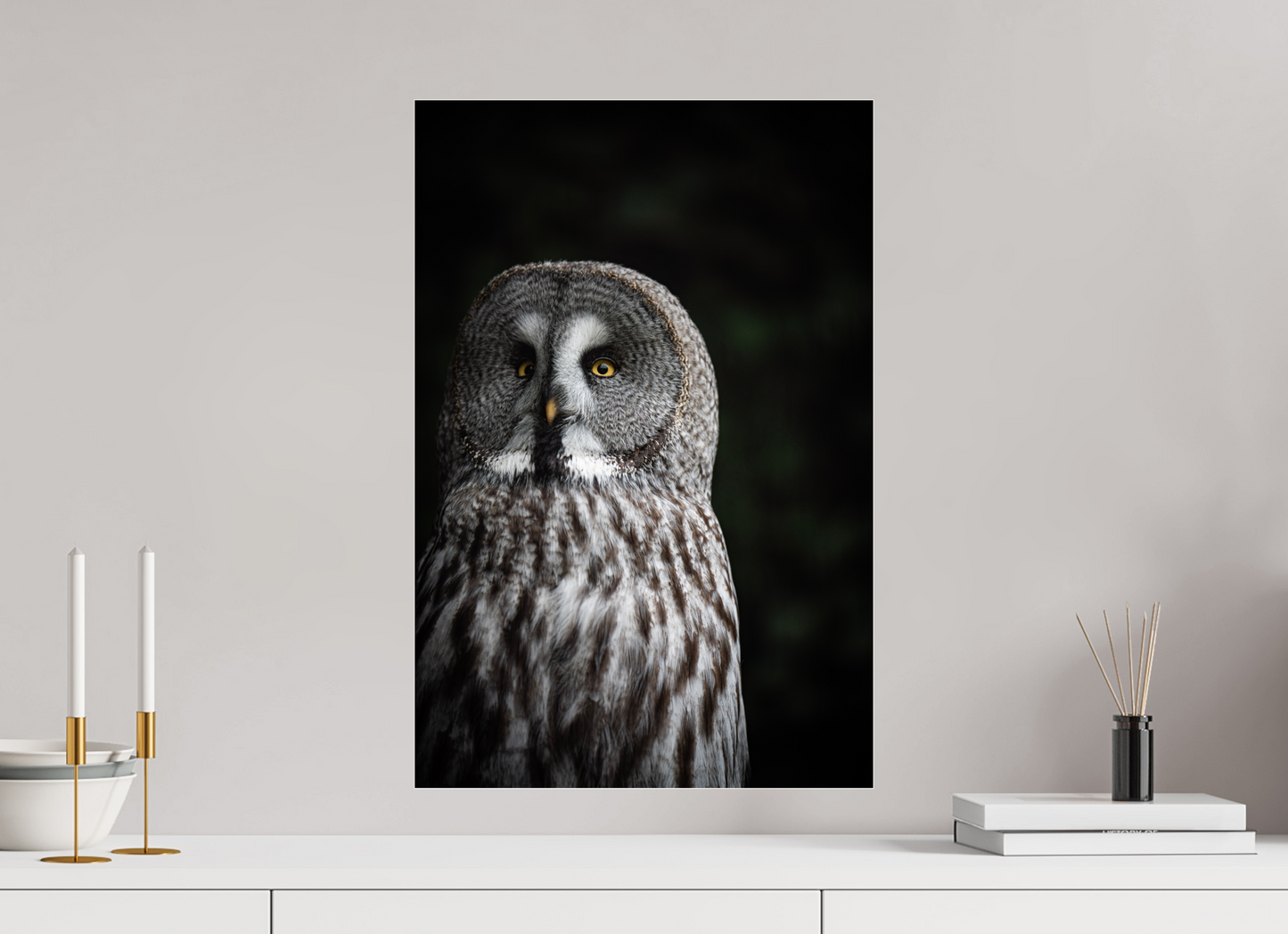 Don't give up on your dreams - Great Grey Owl Print