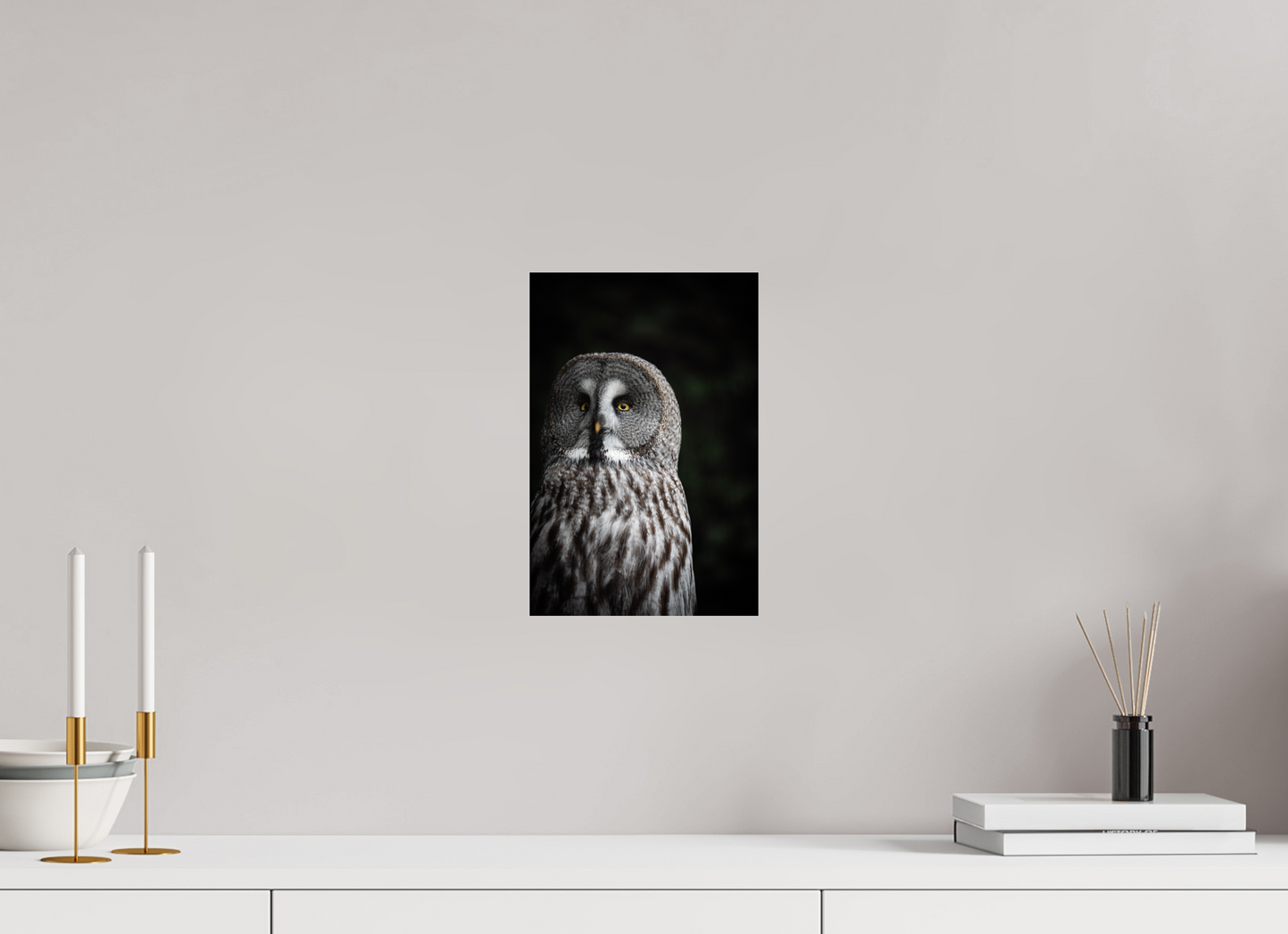 Don't give up on your dreams - Great Grey Owl Print
