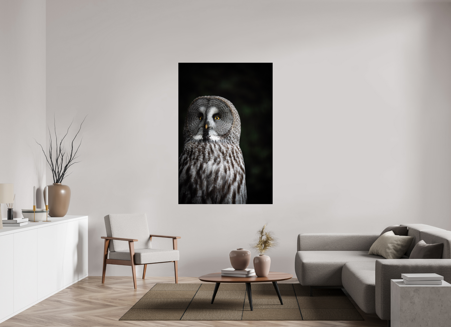 Don't give up on your dreams - Great Grey Owl Print