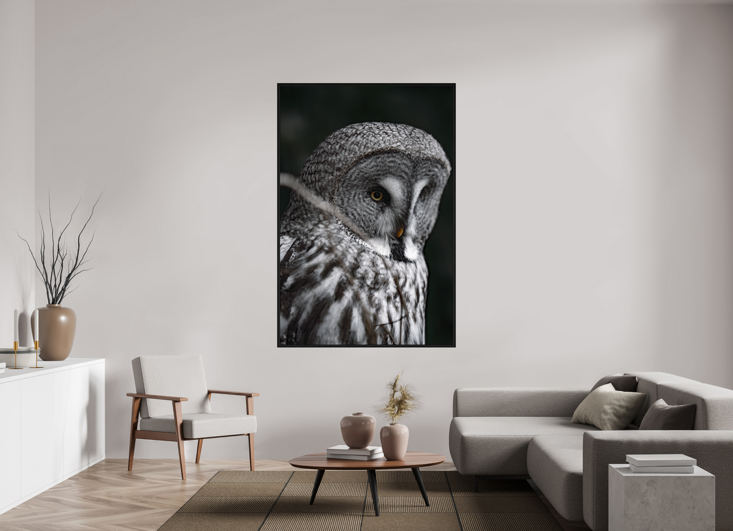 The Silent Hunter - Great Grey Owl Print
