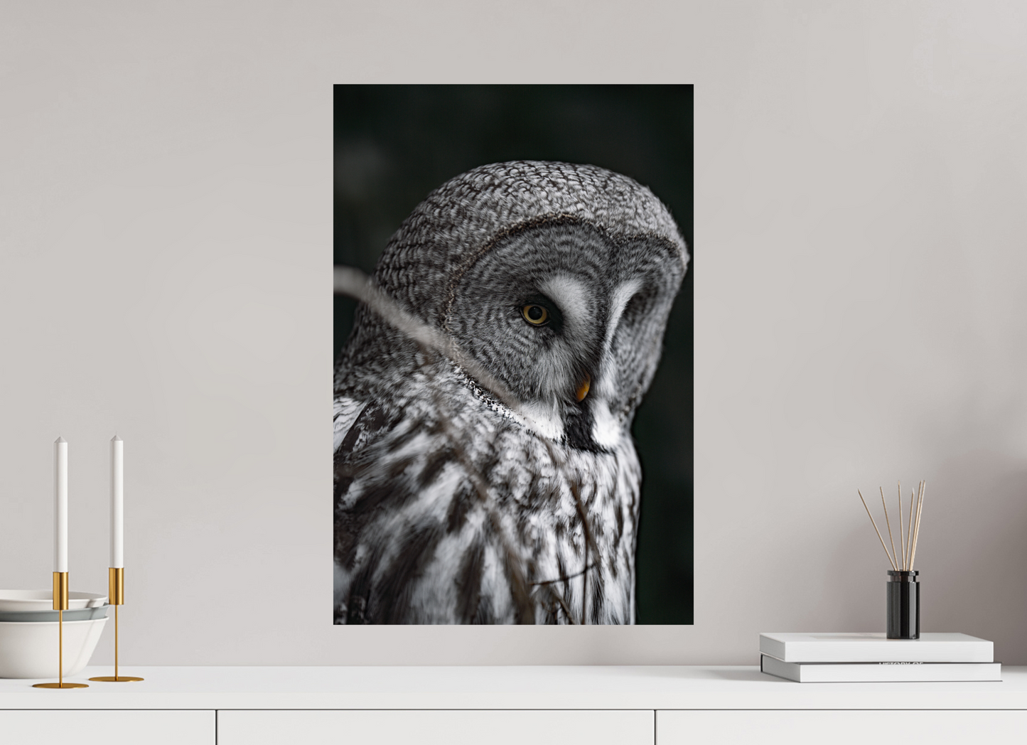 The Silent Hunter - Great Grey Owl Print