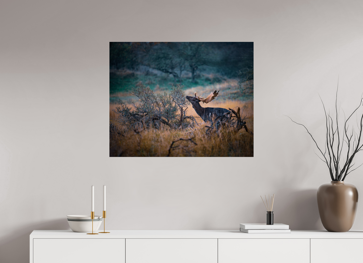 The last red berries - Deer print