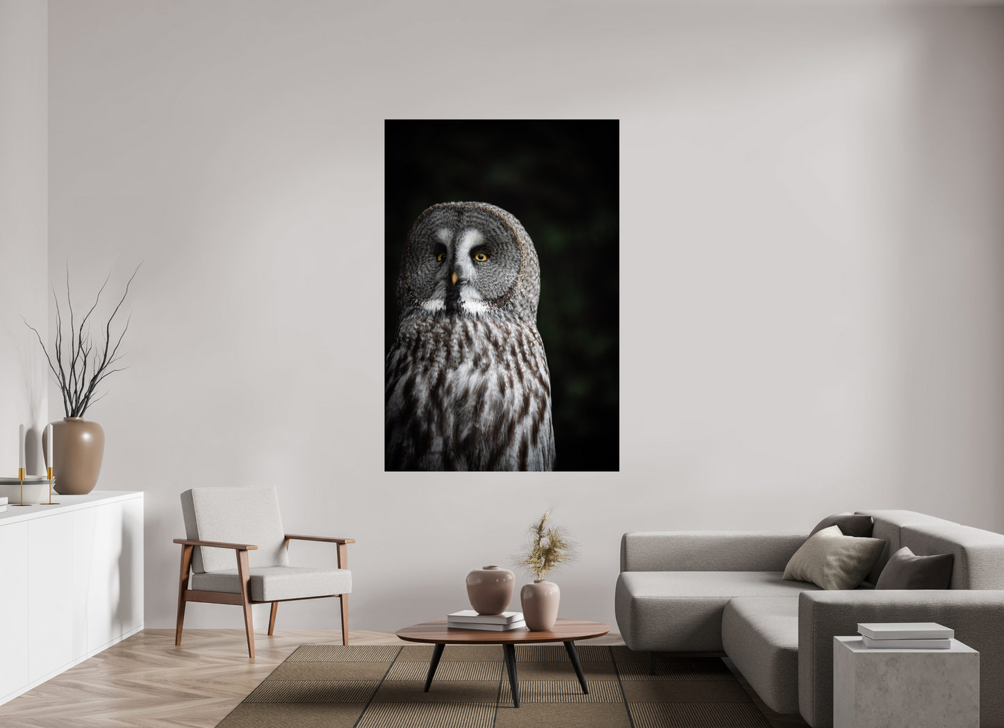 Don't give up on your dreams - Great Grey Owl Print