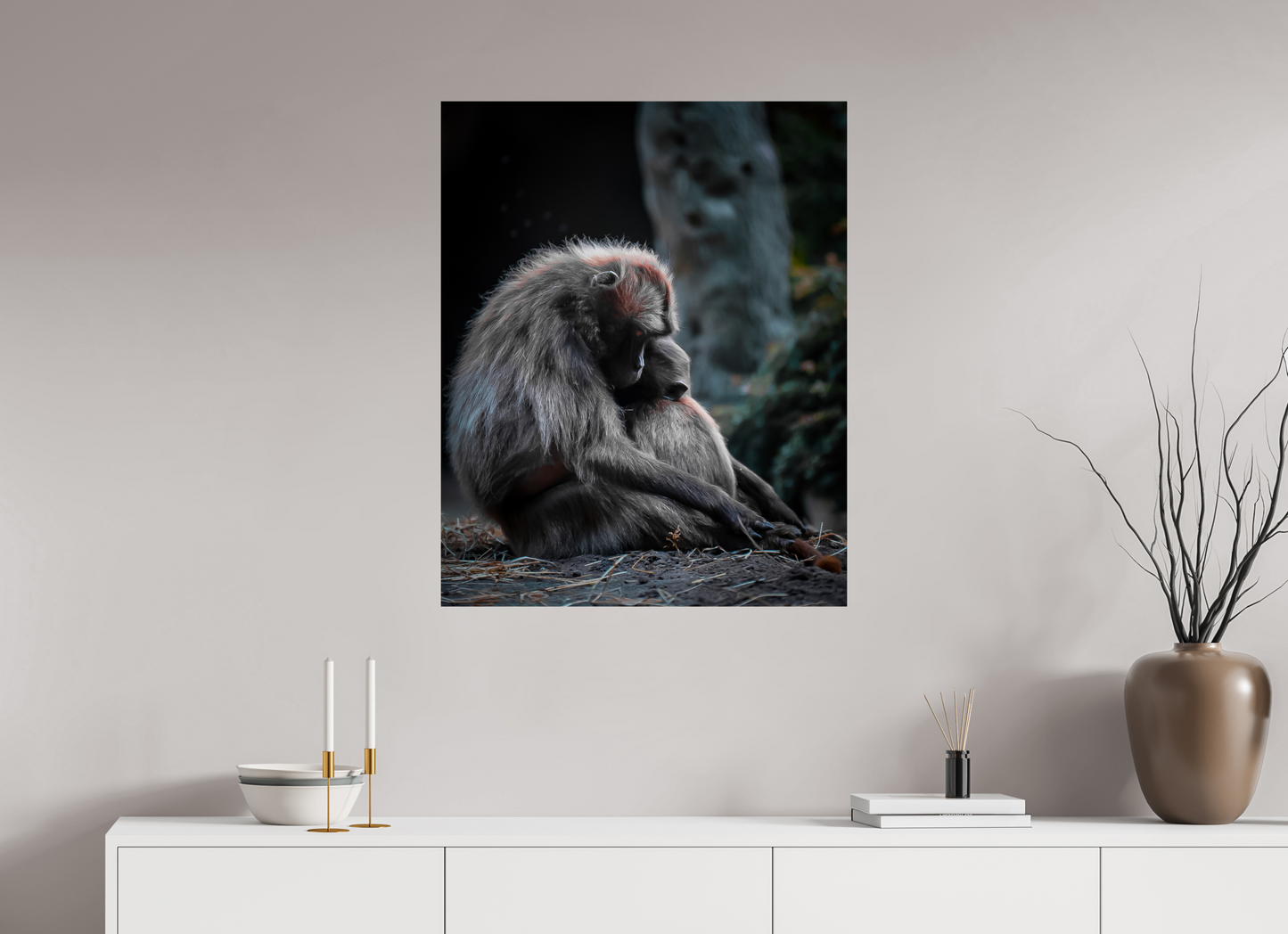 Pure Love - Mother and Son Monkeys