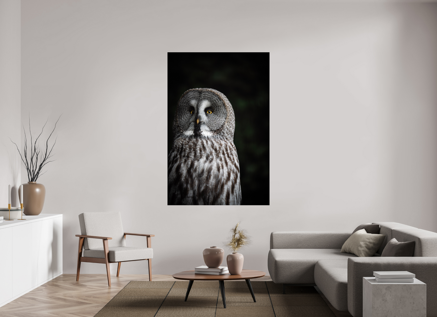 Don't give up on your dreams - Great Grey Owl Print