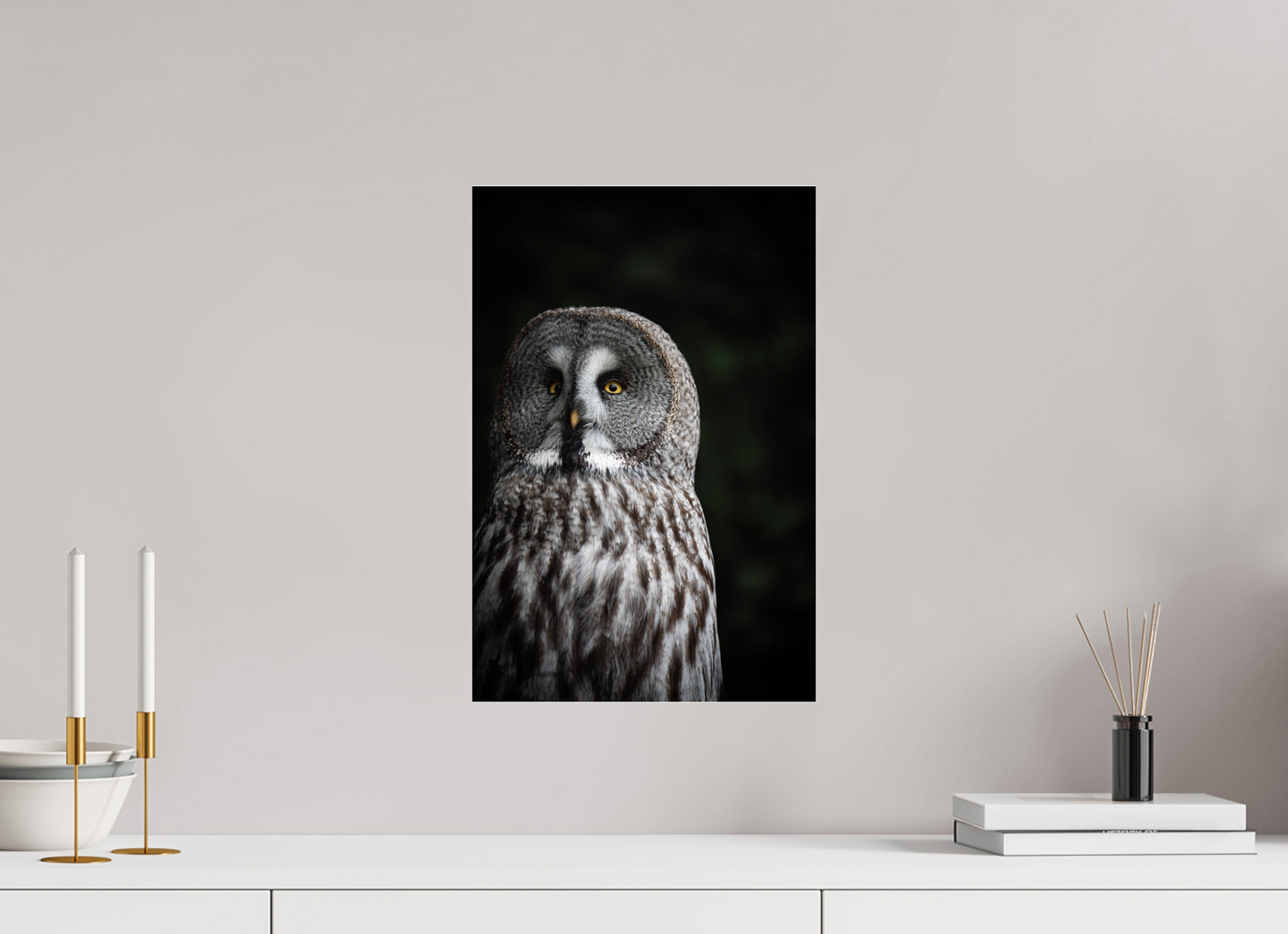 Don't give up on your dreams - Great Grey Owl Print