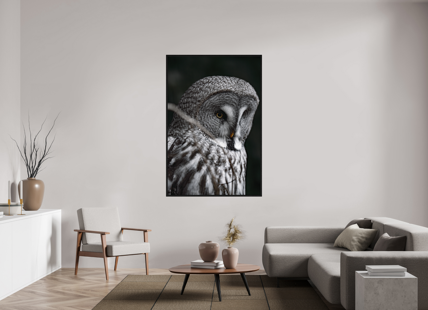 The Silent Hunter - Great Grey Owl Print
