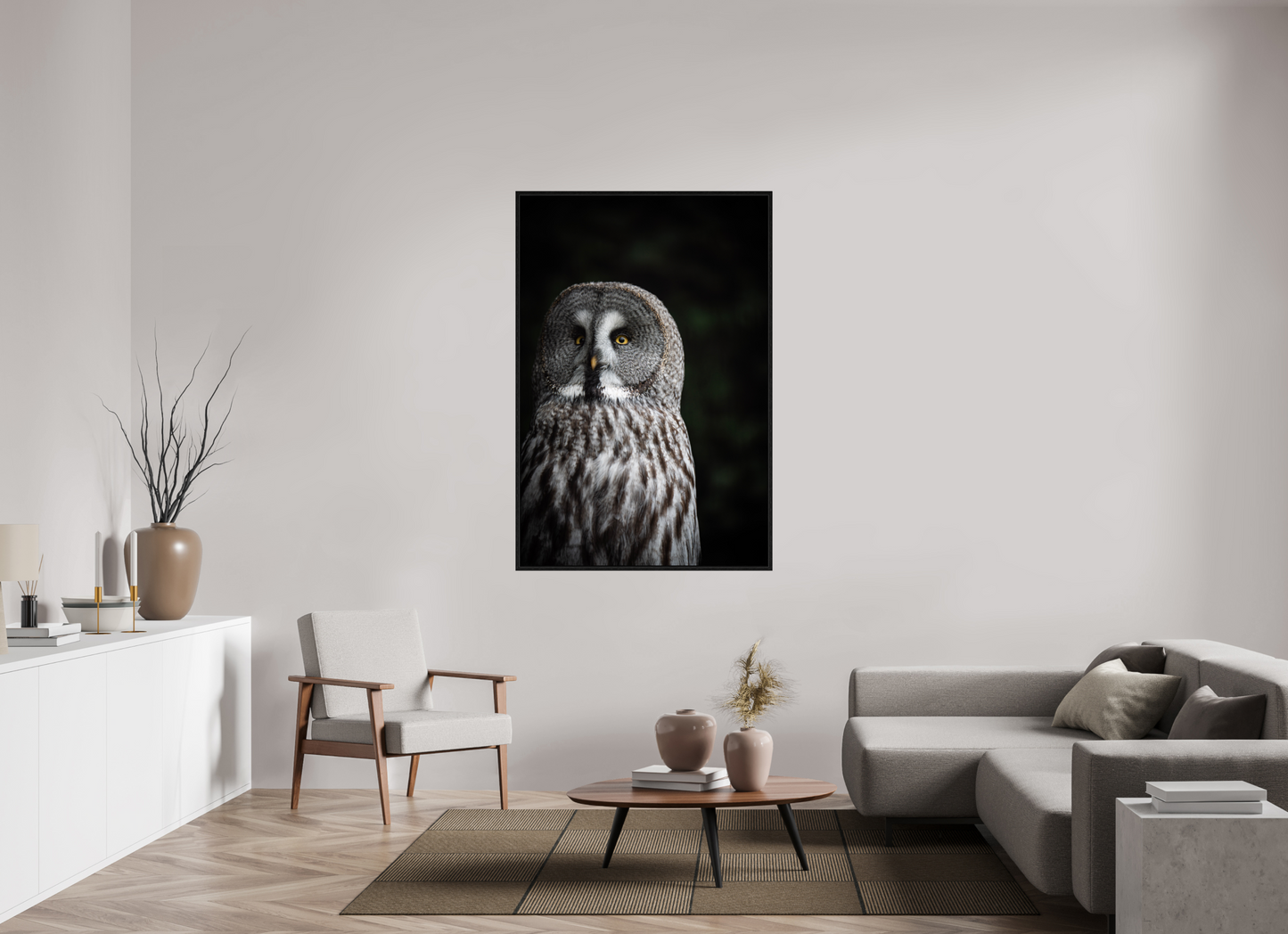 Don't give up on your dreams - Great Grey Owl Print