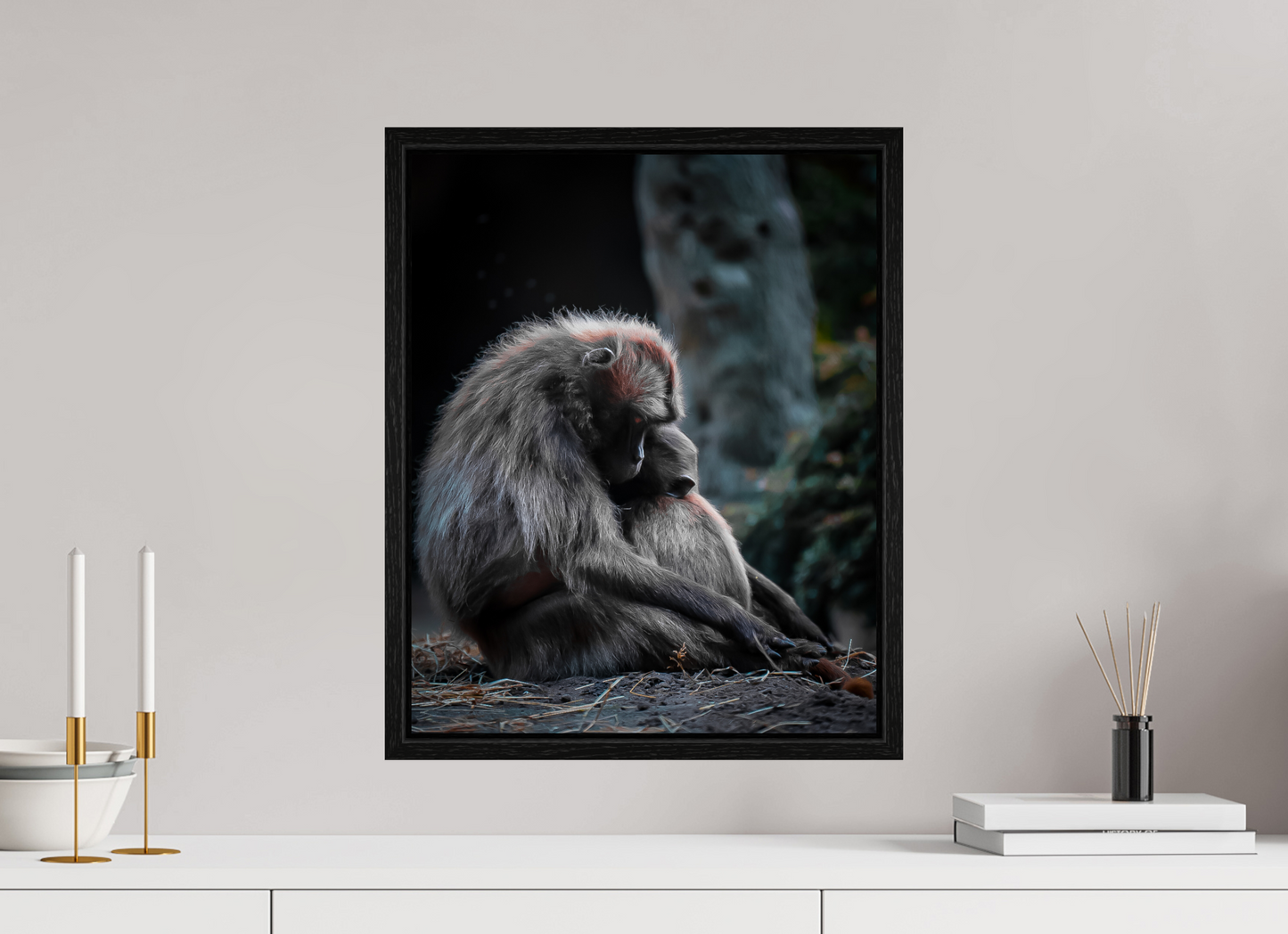Pure Love - Mother and Son Monkeys