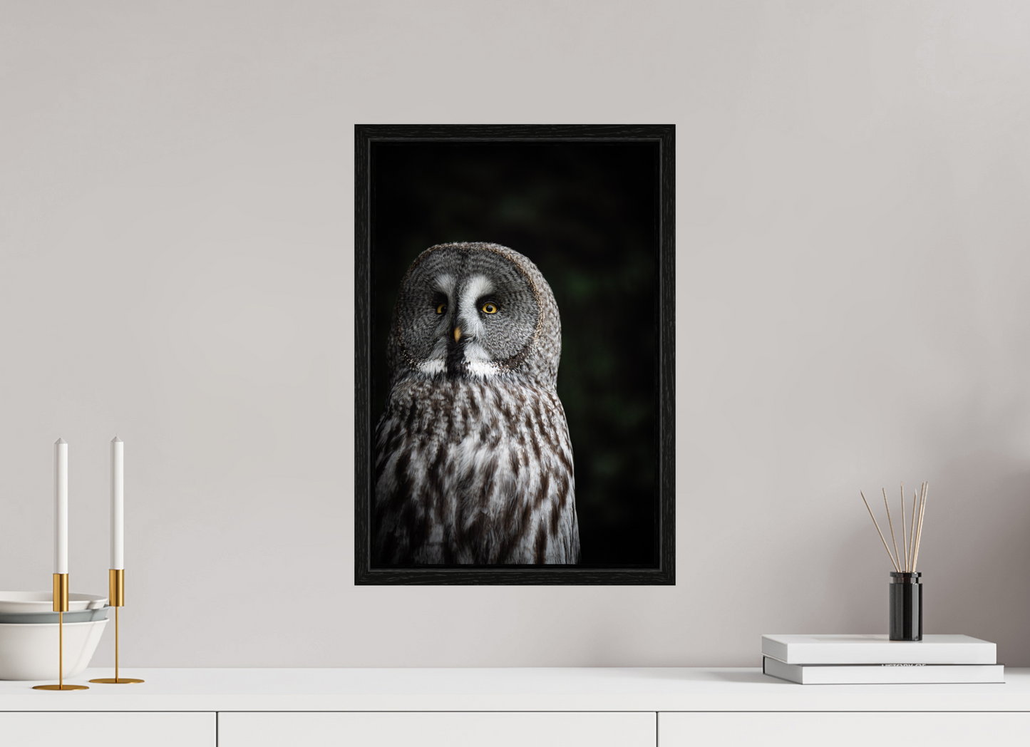 Don't give up on your dreams - Great Grey Owl Print