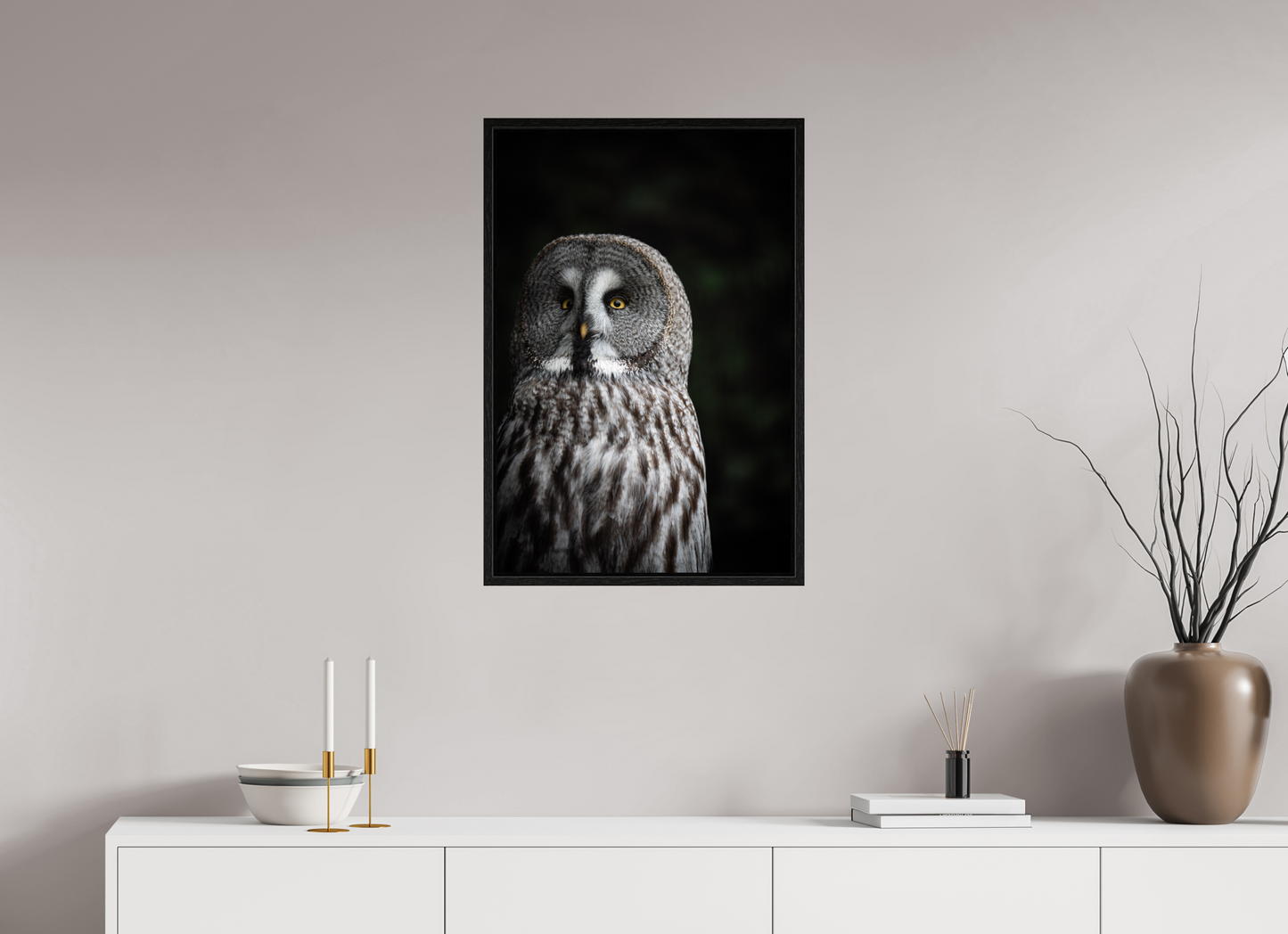 Don't give up on your dreams - Great Grey Owl Print