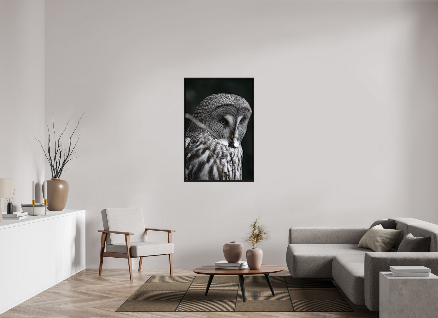The Silent Hunter - Great Grey Owl Print