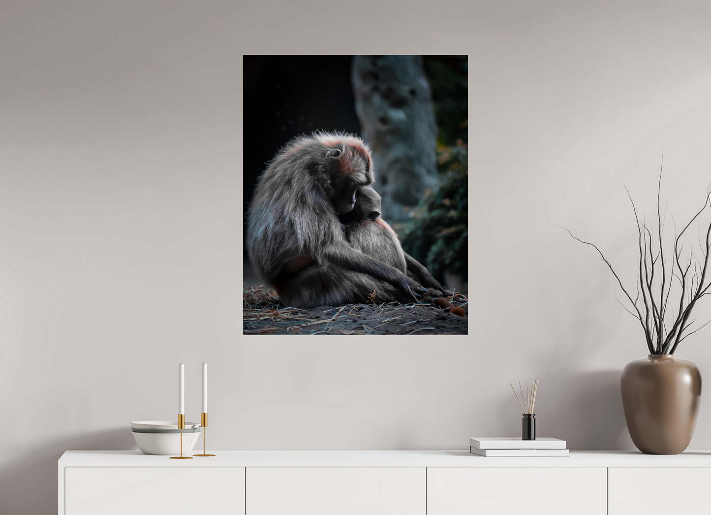 Pure Love - Mother and Son Monkeys