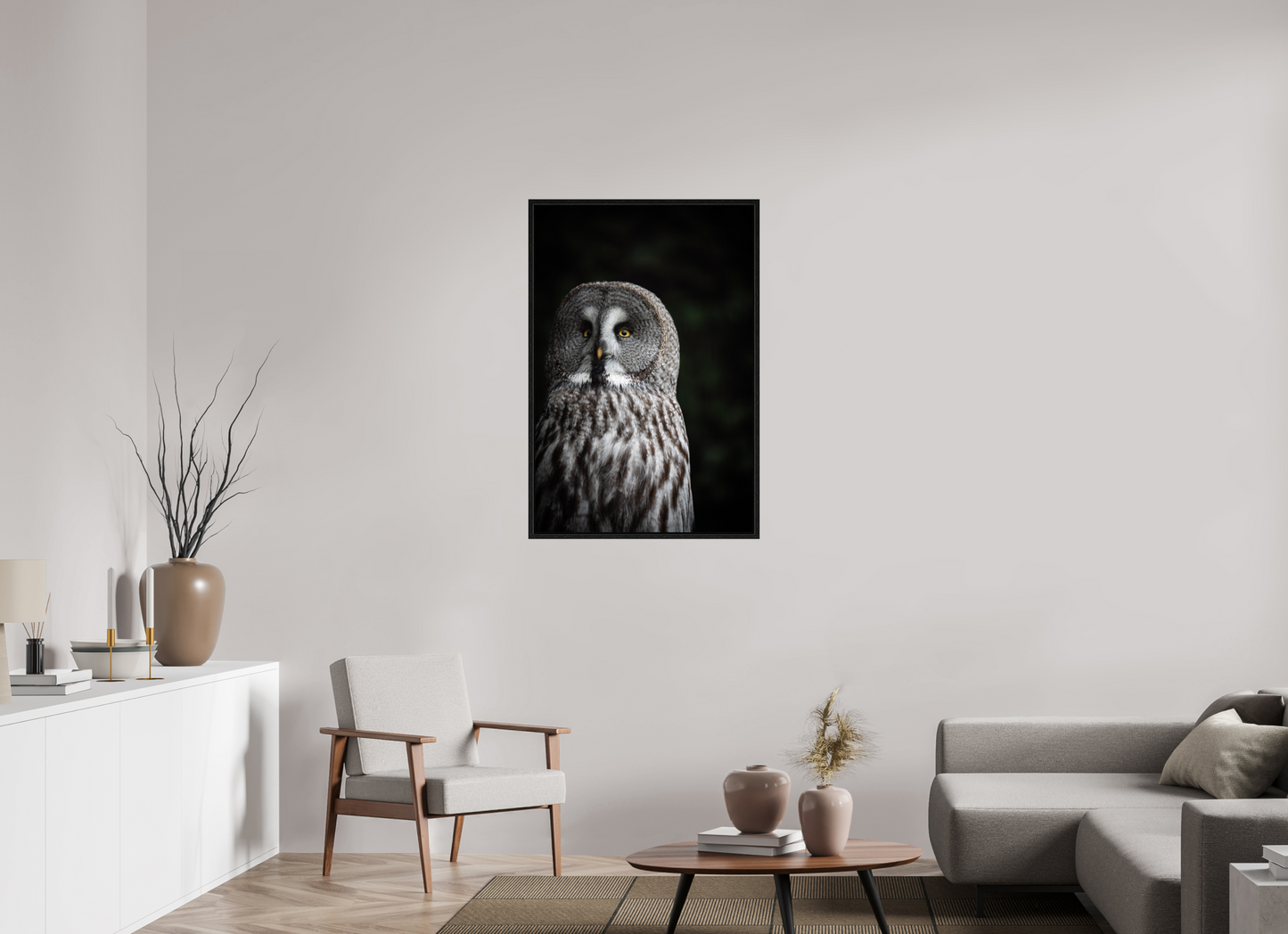 Don't give up on your dreams - Great Grey Owl Print