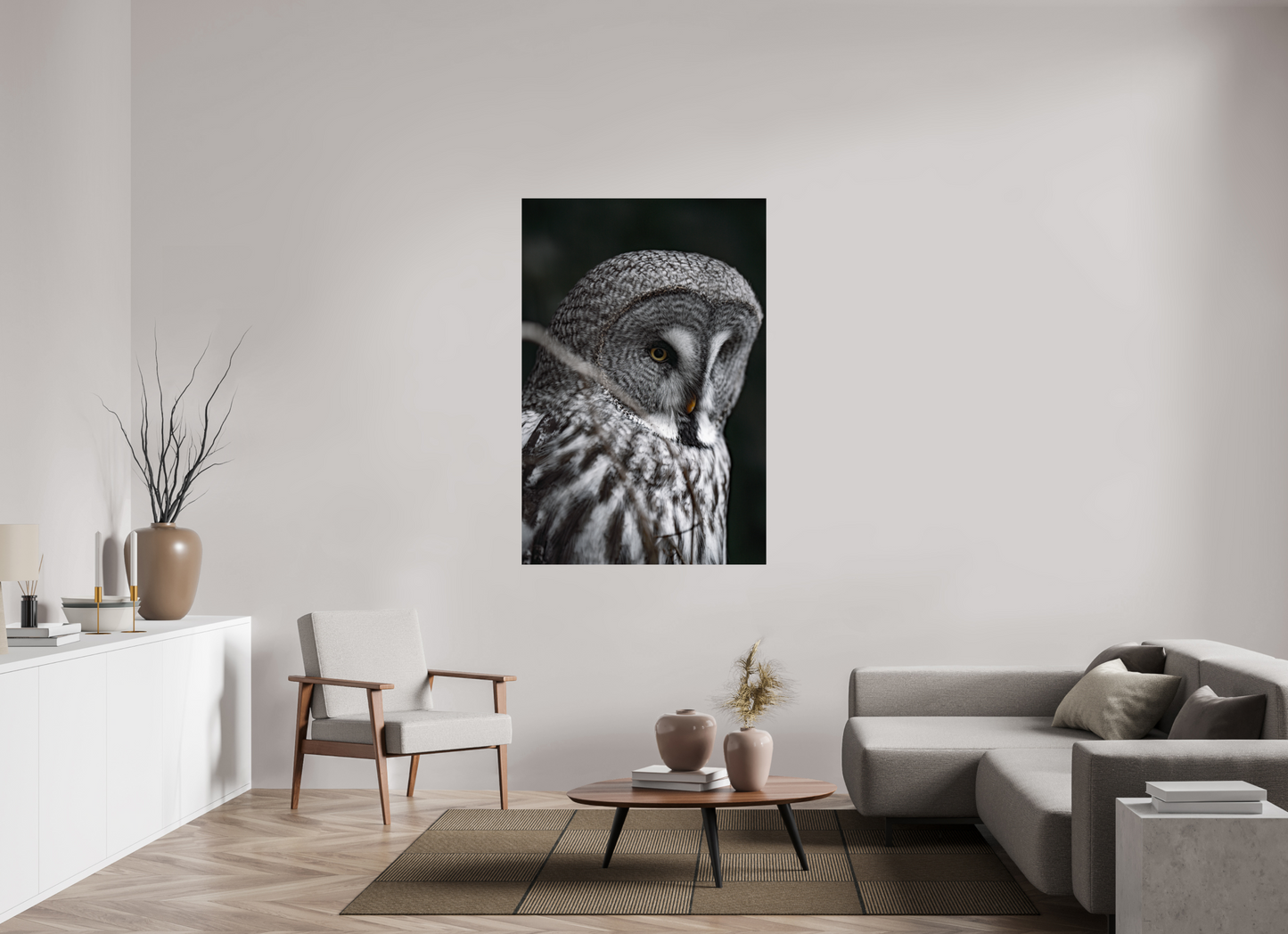 The Silent Hunter - Great Grey Owl Print