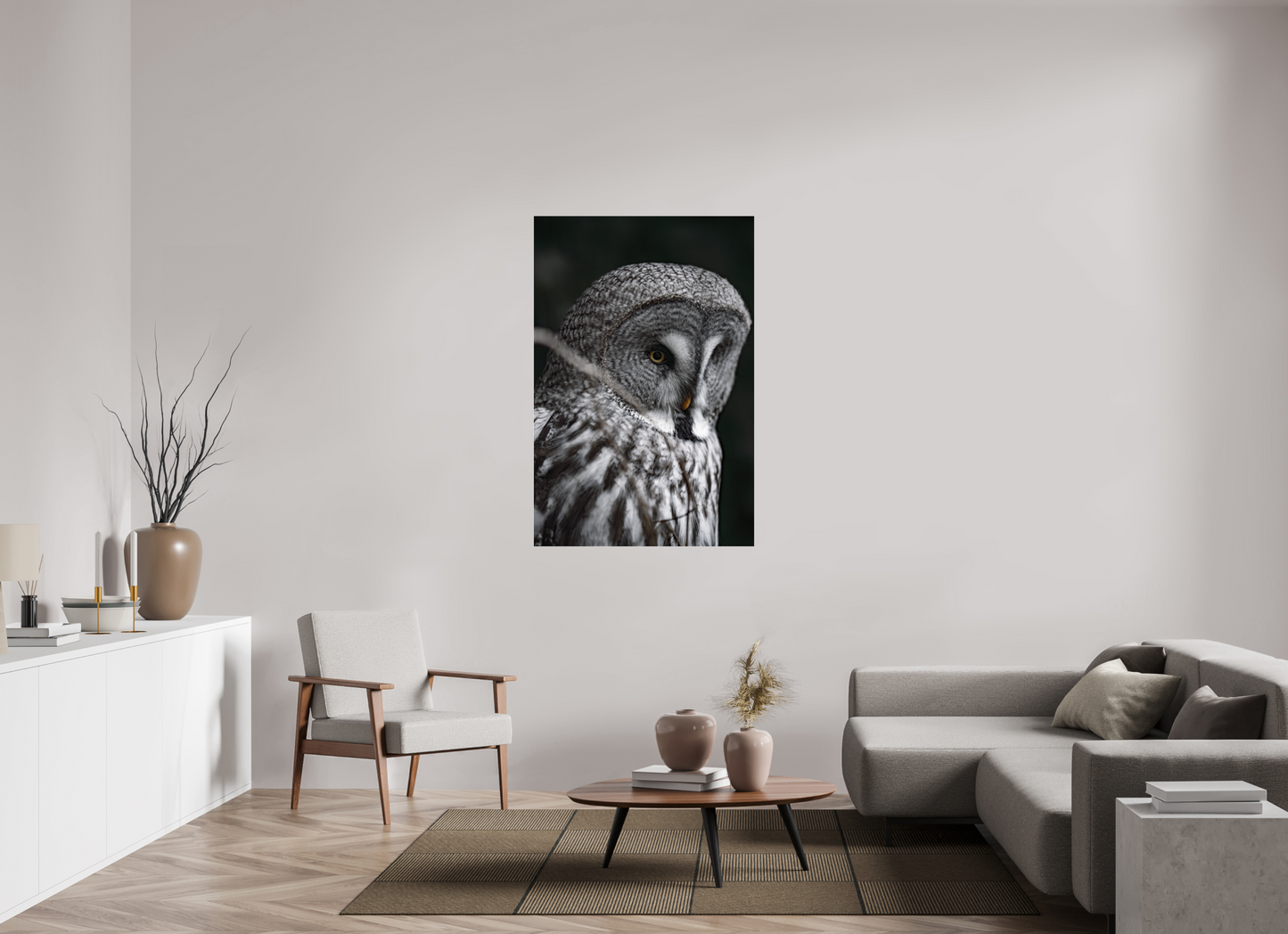The Silent Hunter - Great Grey Owl Print