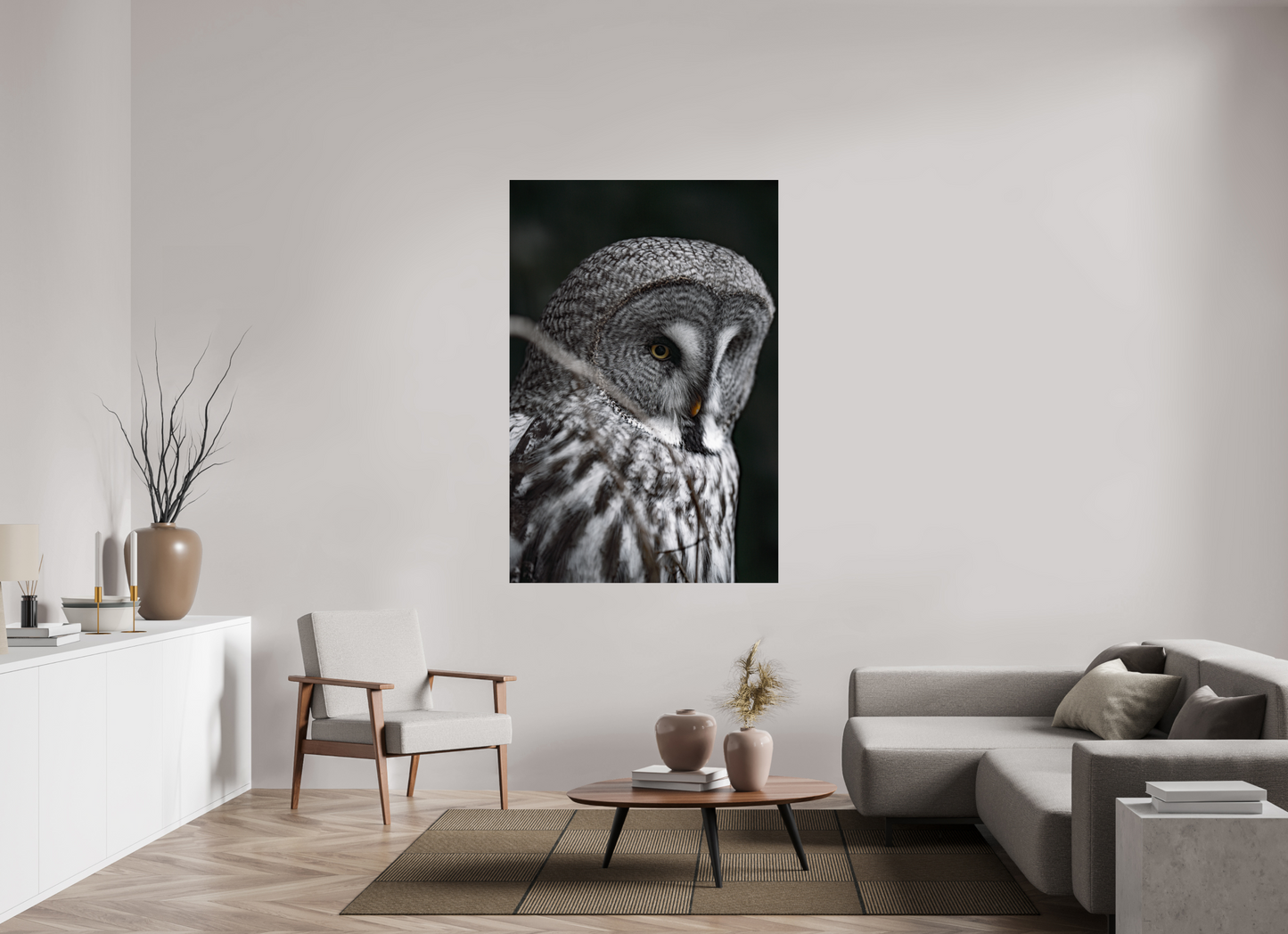 The Silent Hunter - Great Grey Owl Print