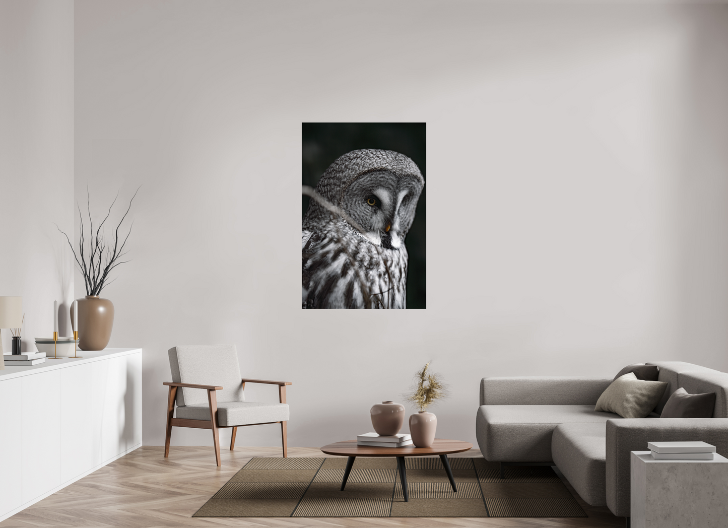 The Silent Hunter - Great Grey Owl Print