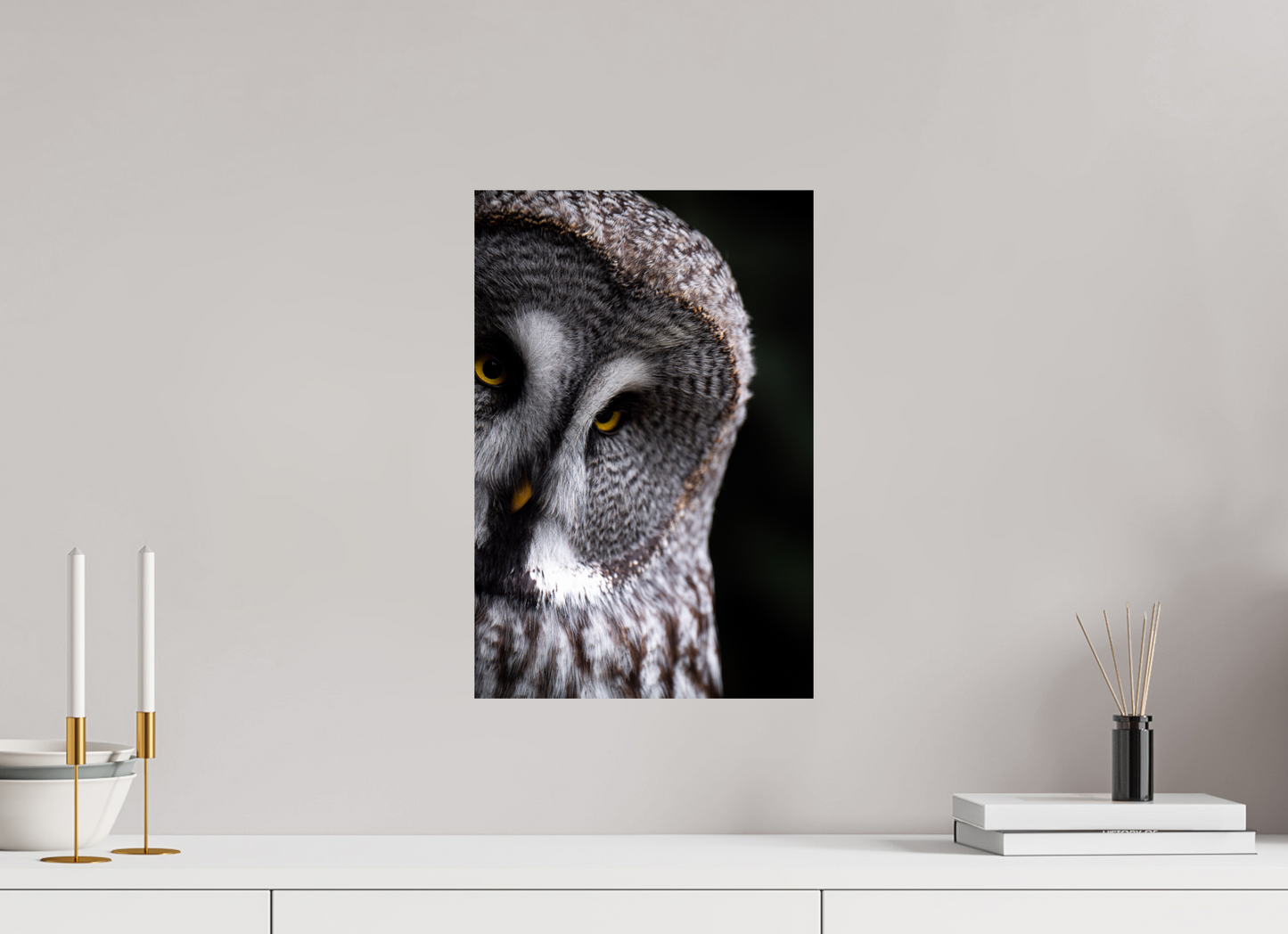 Eye contact - Great Grey Owl Print
