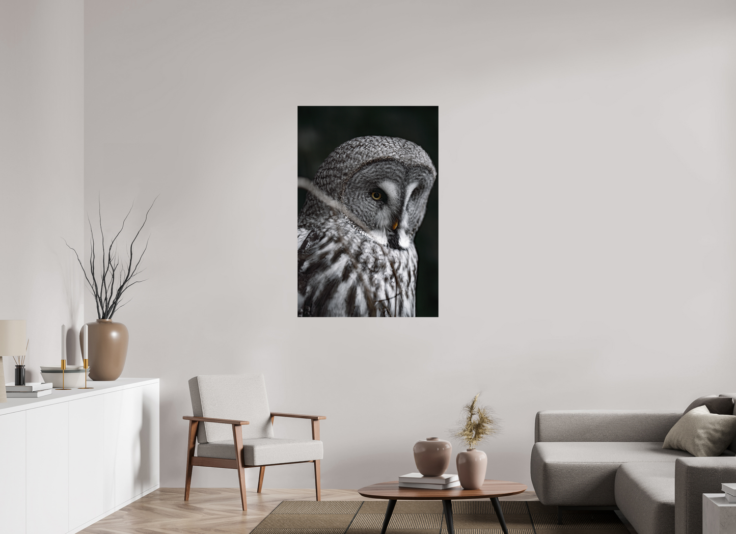 The Silent Hunter - Great Grey Owl Print
