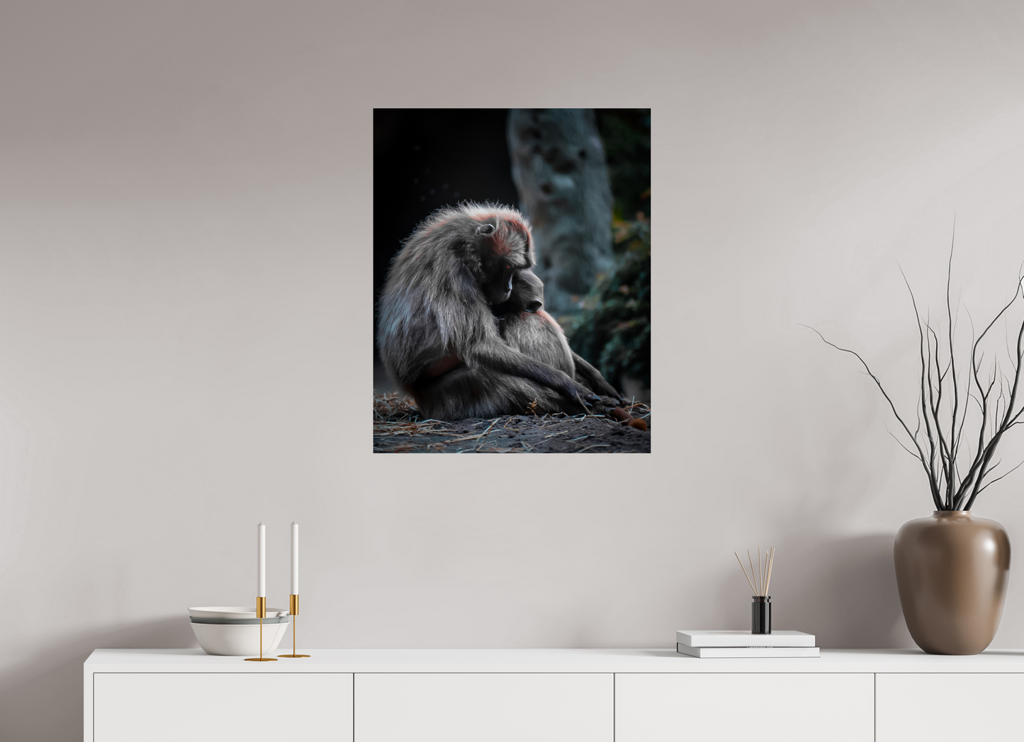 Pure Love - Mother and Son Monkeys