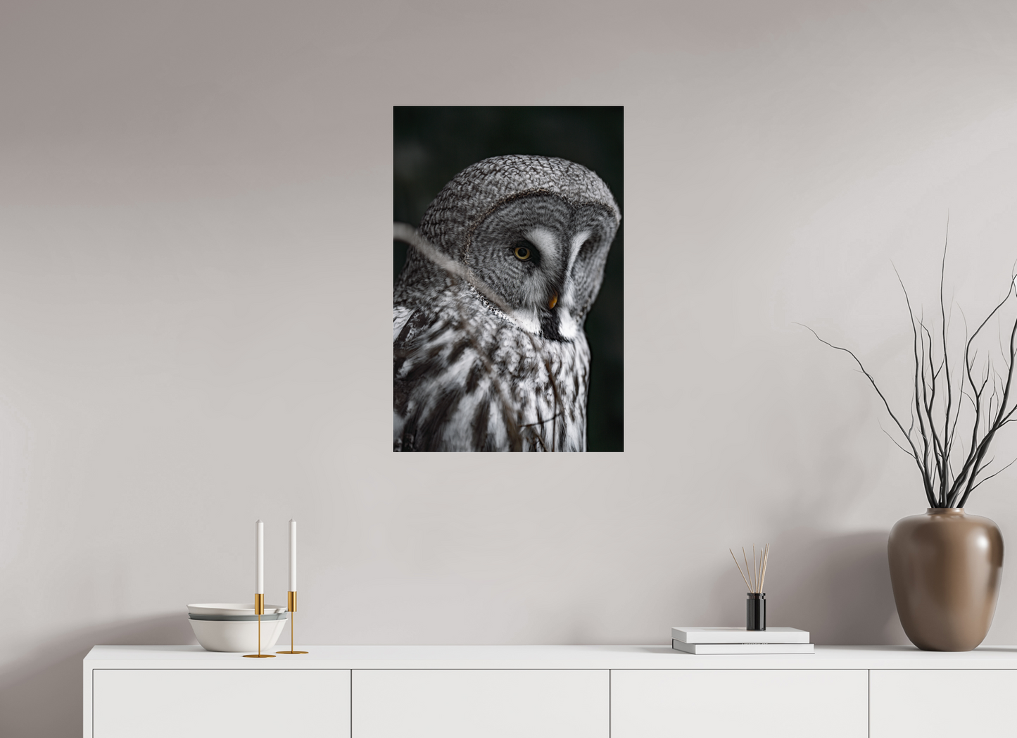The Silent Hunter - Great Grey Owl Print