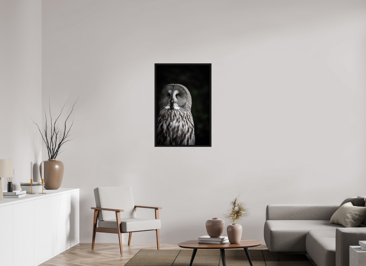 Don't give up on your dreams - Great Grey Owl Print