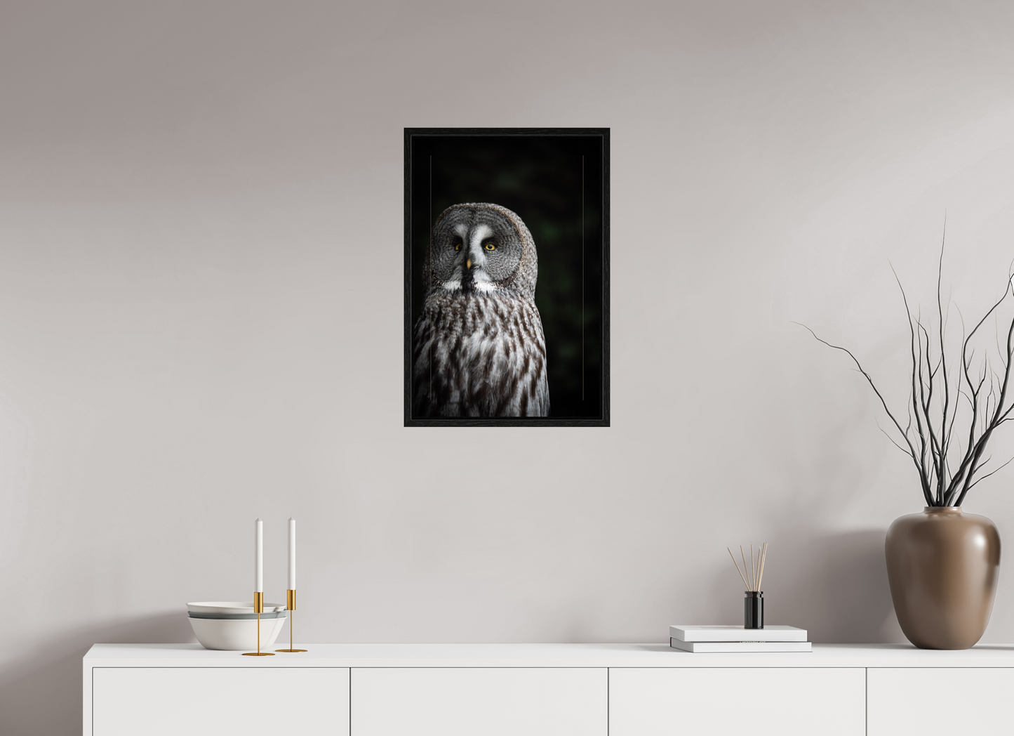 Don't give up on your dreams - Great Grey Owl Print