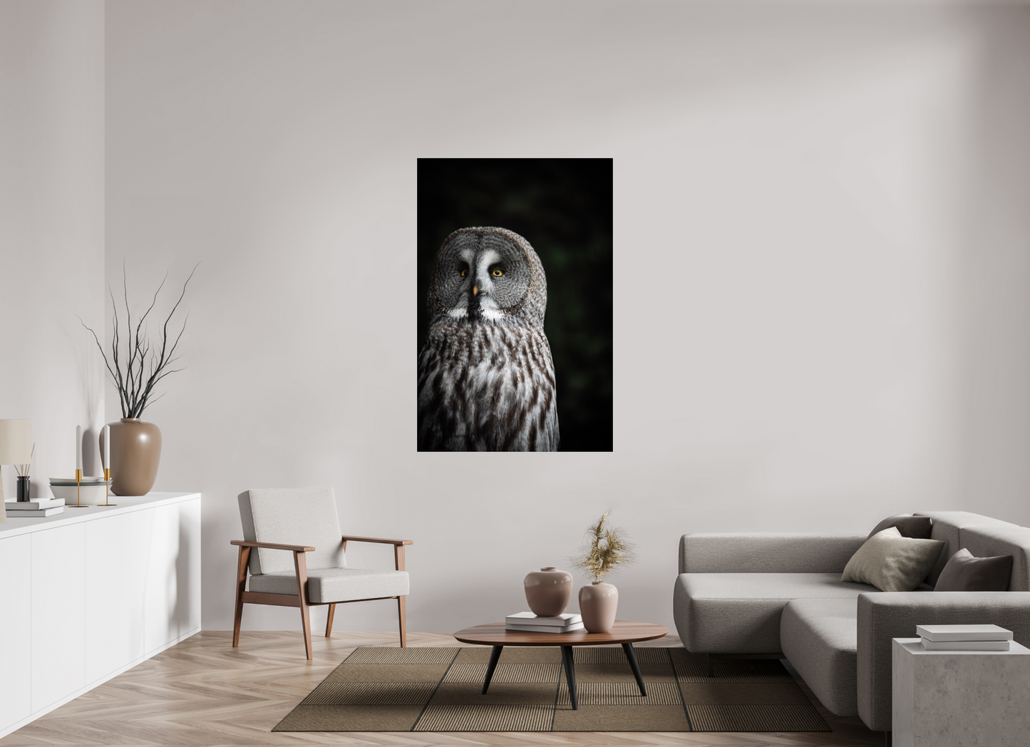 Don't give up on your dreams - Great Grey Owl Print