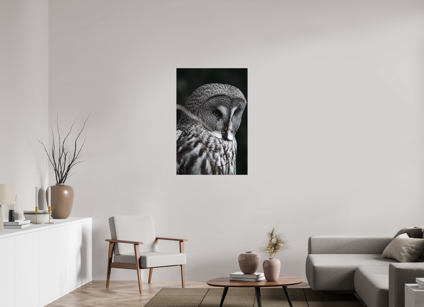 The Silent Hunter - Great Grey Owl Print