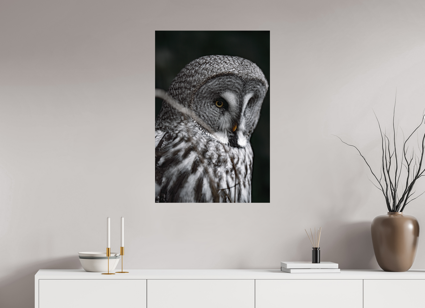 The Silent Hunter - Great Grey Owl Print