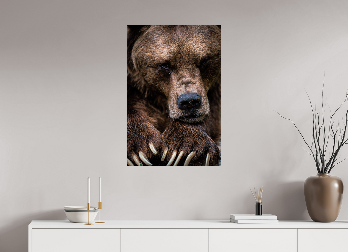 Untamed Wisdom - Close-up Bear Print