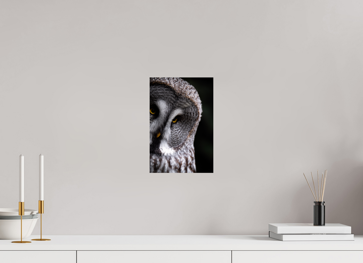 Eye contact - Great Grey Owl Print
