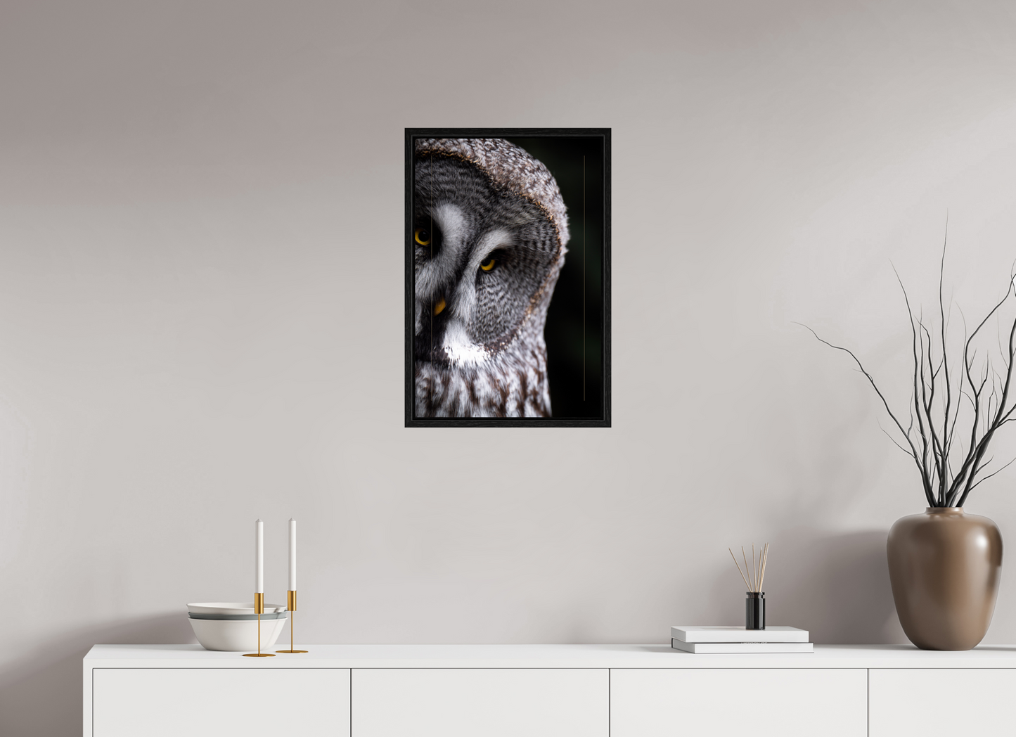 Eye contact - Great Grey Owl Print